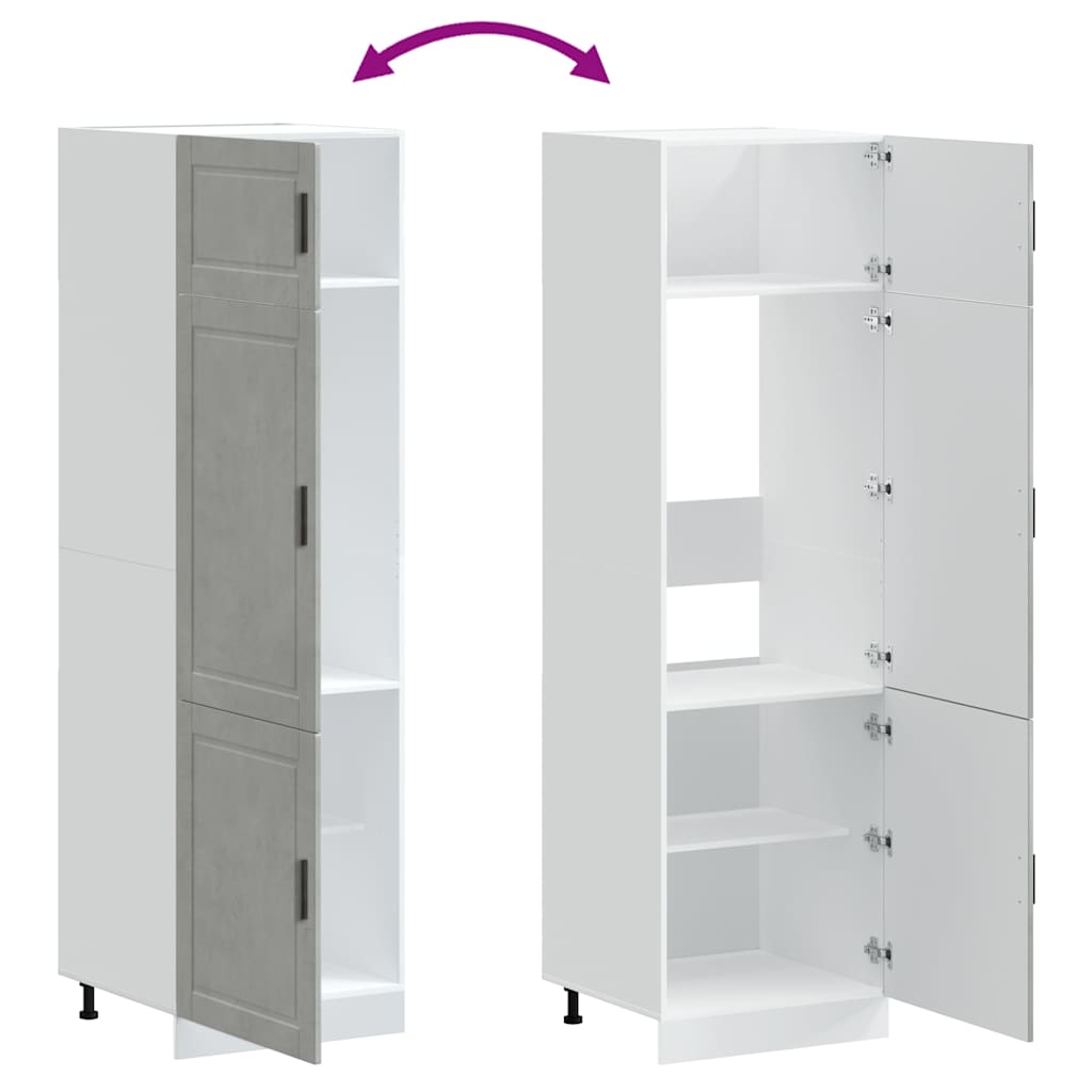 Köksskåp Porto betonggrå konstruerat trä