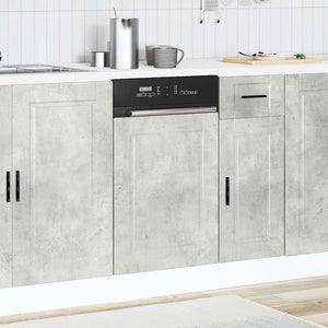 Diskmaskinspanel Porto betonggrå 45x1,5x67 cm konstruerat trä