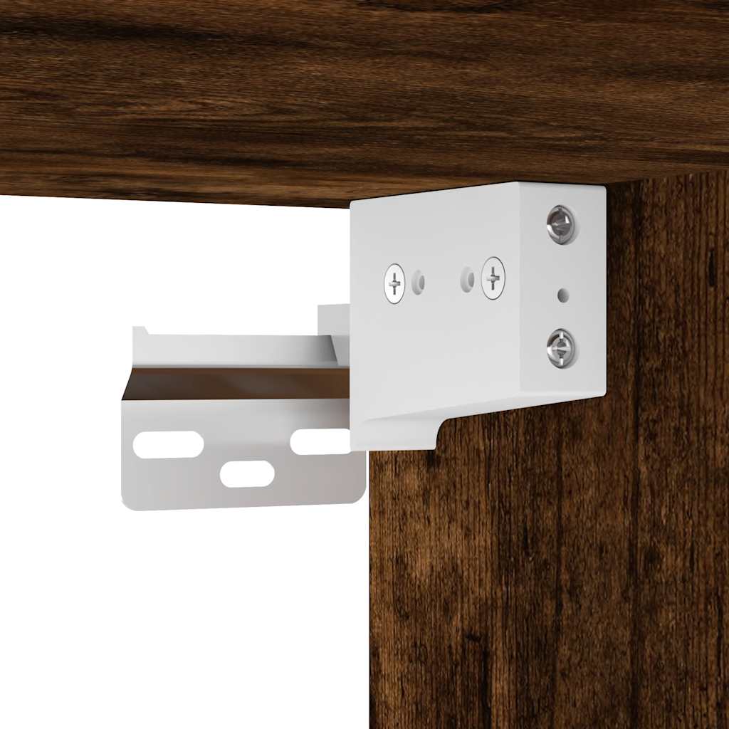 Väggskåp “Riga” rökfärgad ek 20x29,5x60 cm konstruerat trä