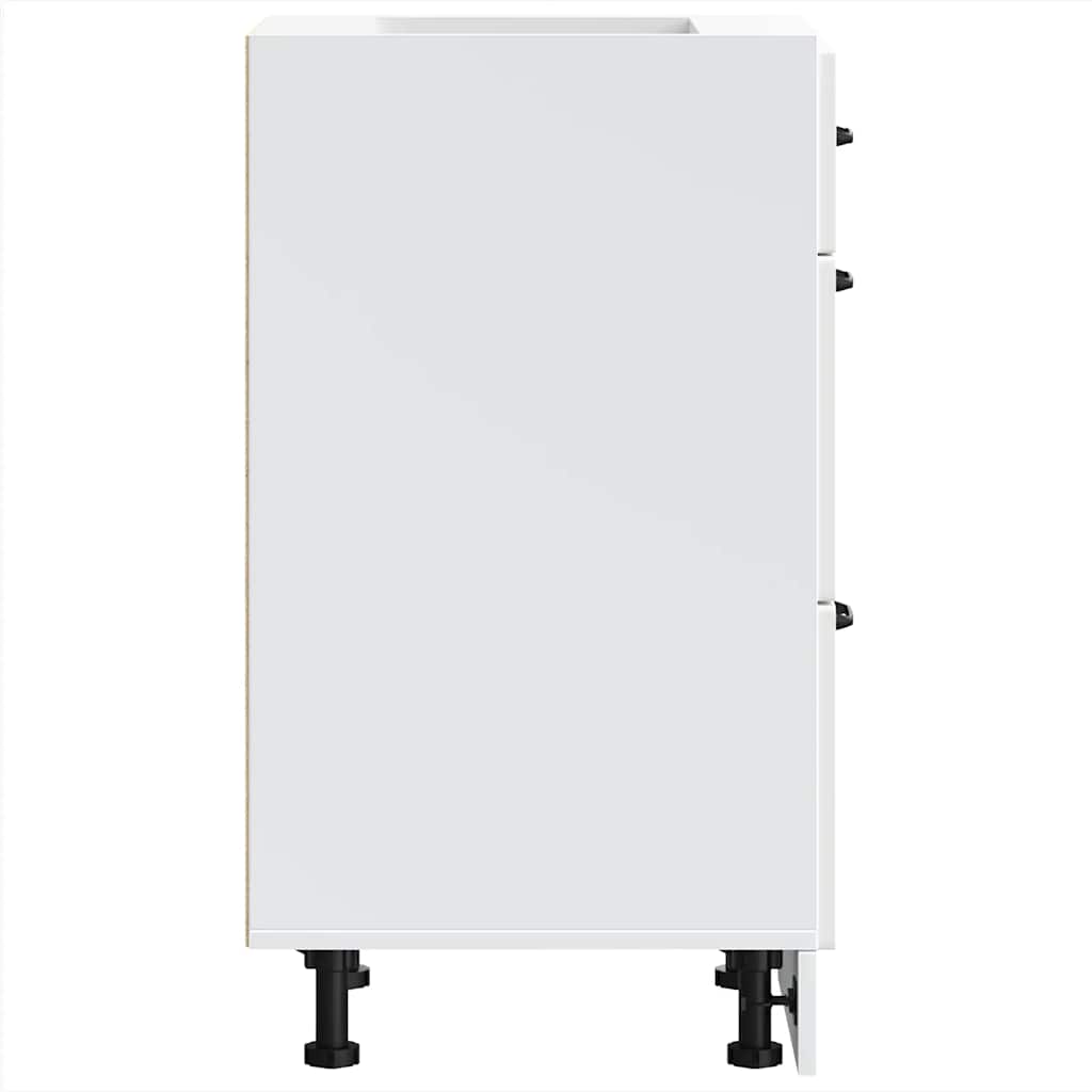 Basskåp för kök Kalmar vit konstruerat trä