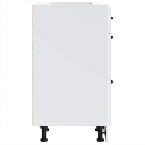 Basskåp för kök Kalmar vit konstruerat trä