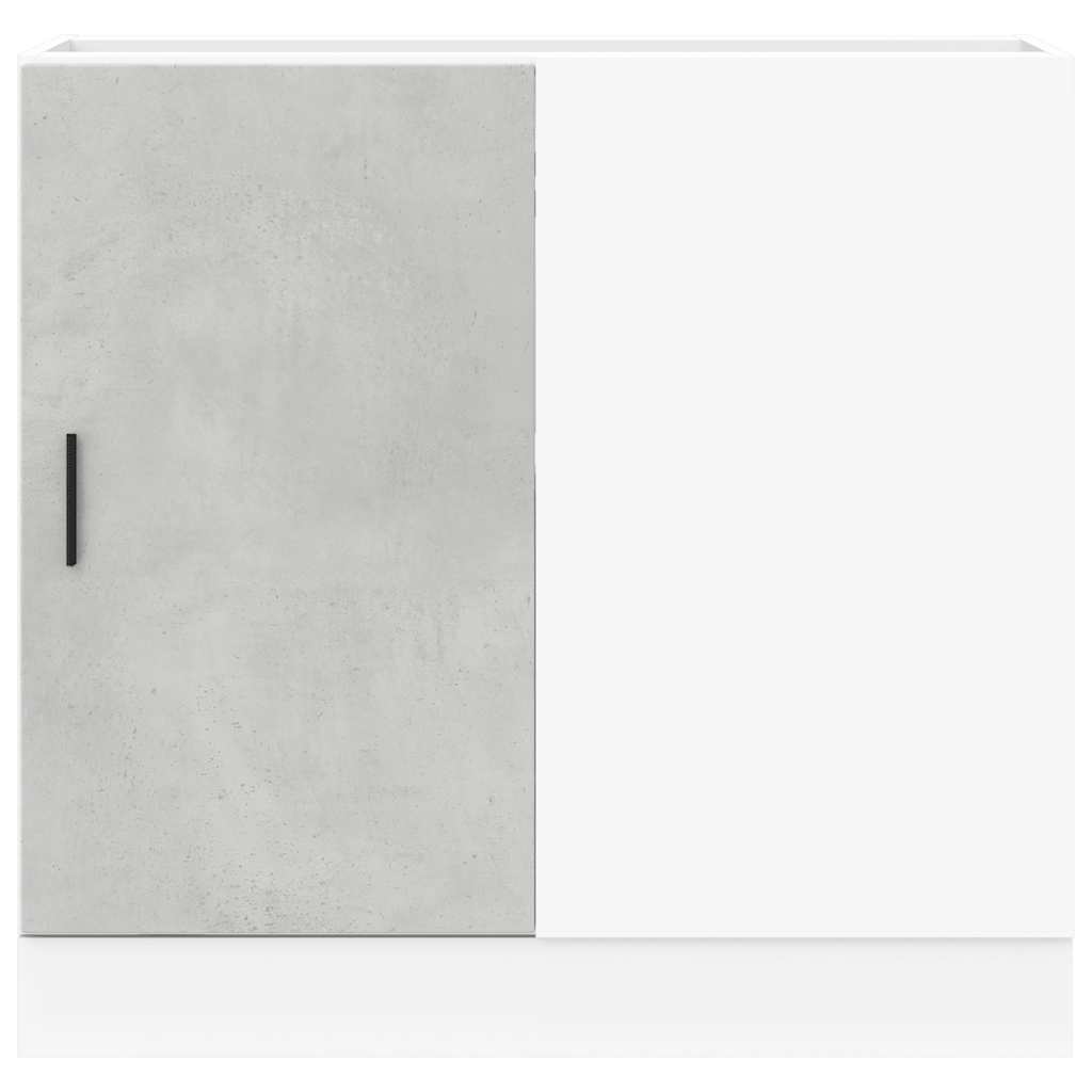 Basskåp med diskbänk “Lyon” betonggrå konstruerat trä