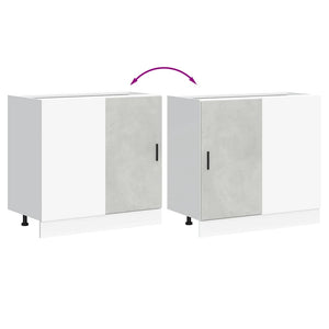 Basskåp med diskbänk “Lyon” betonggrå konstruerat trä