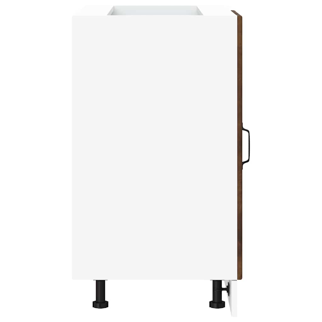 Basskåp med diskbänk “Lyon” rökfärgad ek konstruerat trä