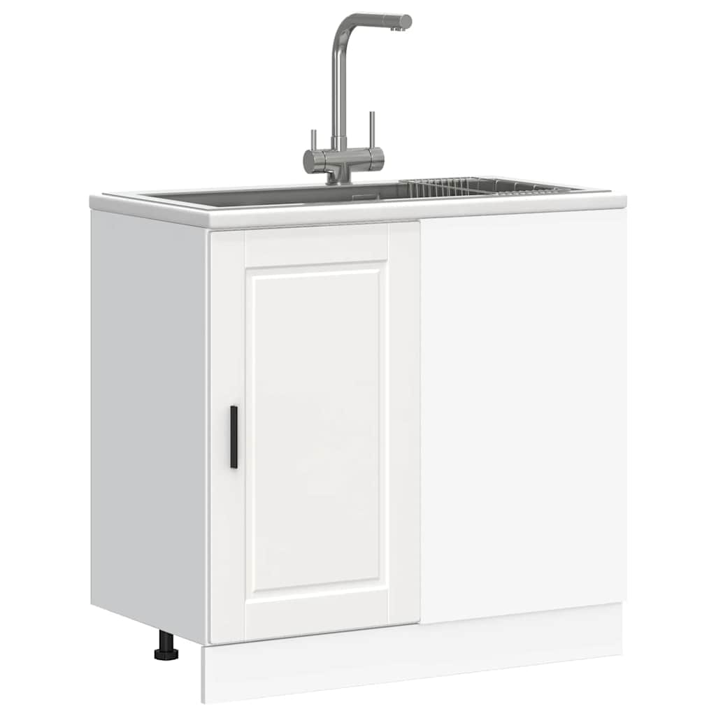 Basskåp för kök Porto vit konstruerat trä