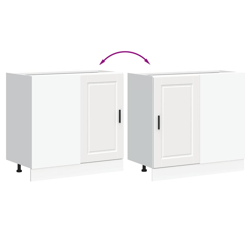 Basskåp för kök Porto vit konstruerat trä