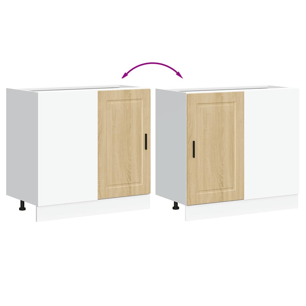 Basskåp för kök Porto sonoma-ek konstruerat trä