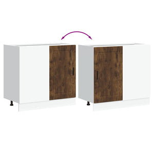 Basskåp för kök Porto rökfärgad ek konstruerat trä