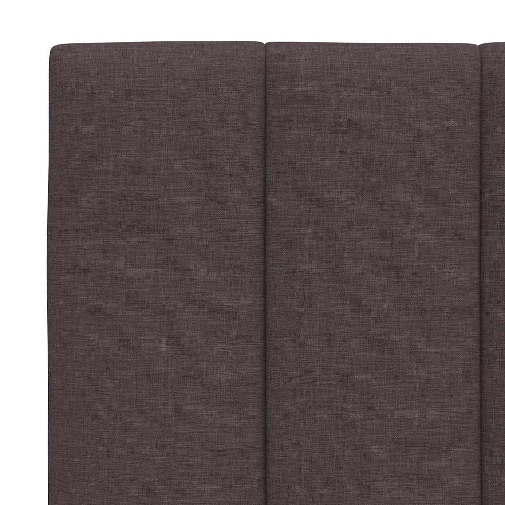 Bed Frame without Mattress "Hanko" Dark Brown 90x190 cm Fabric
