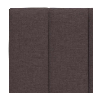 Bed Frame without Mattress "Hanko" Dark Brown 90x190 cm Fabric