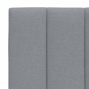 Bed with Mattress "Hanko" Light Grey 90x200 cm Fabric