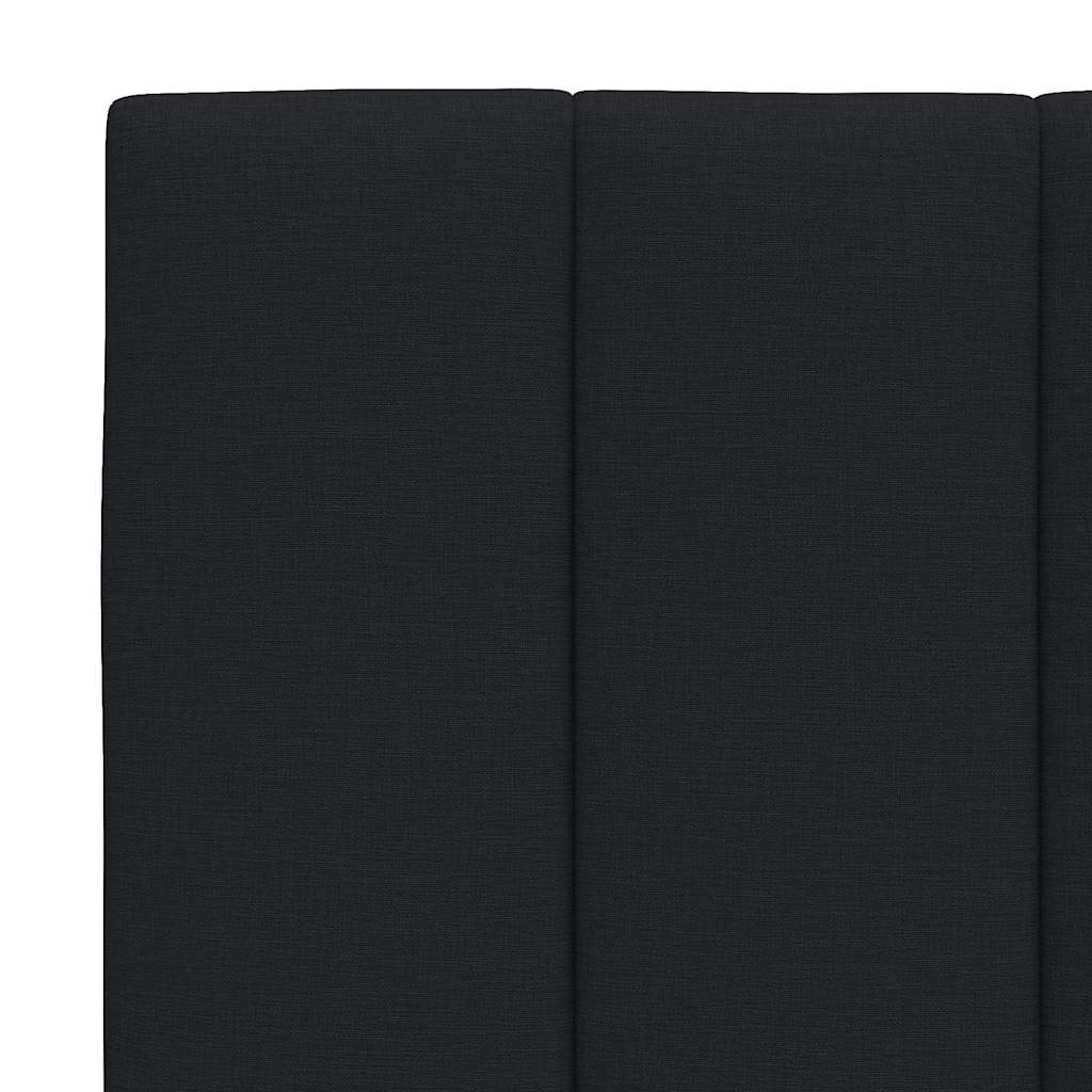 Bed with Mattress "Hanko" Black 200x200 cm Fabric