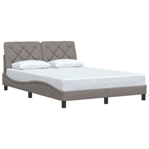 Bed Frame without Mattress Taupe 120x200 cm Fabric