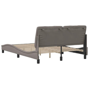 Bed Frame without Mattress Taupe 120x200 cm Fabric