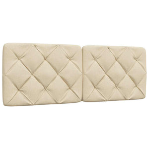 Bed with Mattress Cream 140x190 cm Fabric