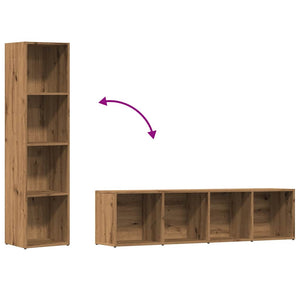 Bokhylla artisan ek 36x30x143 cm konstruerat trä