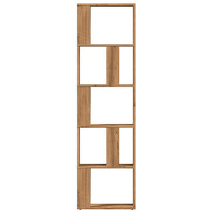 Bokhylla artisan ek 45x24x159 cm konstruerat trä