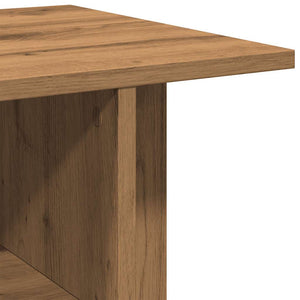 Tv-bänk med hjul artisian ek 80x40x45 cm konstruerat trä