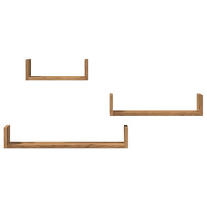 Vägghyllor 3 st artisan ek konstruerat trä