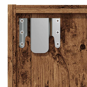 Bokhylla/TV-bänk gammalt trä 36x30x143cm konstruerat trä