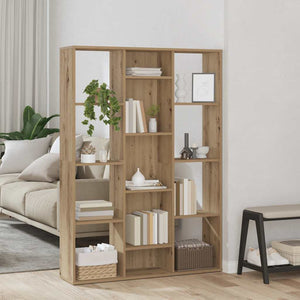 Rumsavdelare/bokhylla ek 100x24x140 cm konstruerat trä