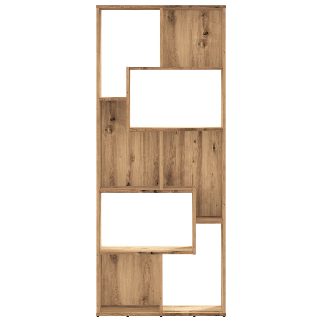 Bokhylla hantverksmässig ek 67x24x161 cm konstruerat trä