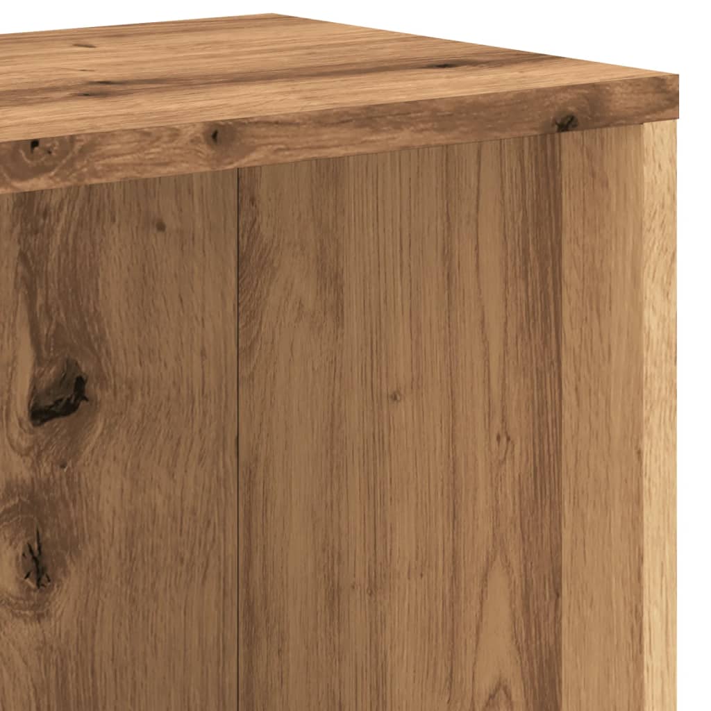 Bokhylla hantverksmässig ek 67x24x161 cm konstruerat trä