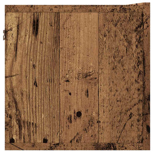 Väggmonterad tv-bänk åldrat trä 80x30x30 cm konstruerat trä