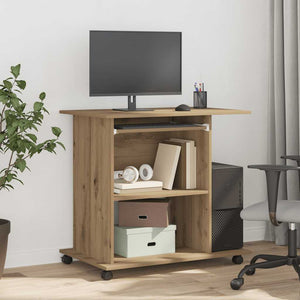 Datorbord ek 80x50x75 cm konstruerat trä