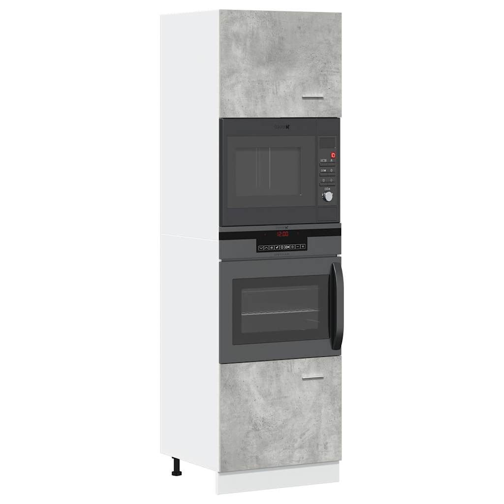 Köksskåp för mikrovågsugn “Lyon” betonggrå 60x57x207cm