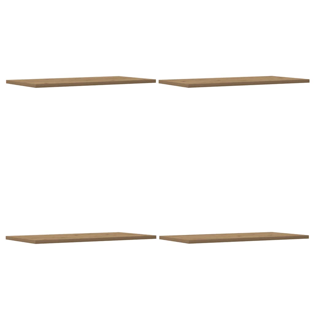 Vägghyllor 4 st artisan ek 60x30x1,5 cm konstruerat trä