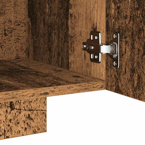 TV-bänk med LED-lampor åldrat trä 160x35x40 cm konstruerat trä