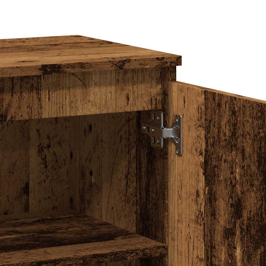 Byrå åldrat trä 60x35x70 cm konstruerat trä