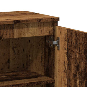 Byrå åldrat trä 60x35x70 cm konstruerat trä