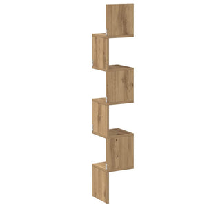 Vägghylla hörn artisan ek 20x20x127,5 cm konstruerat trä
