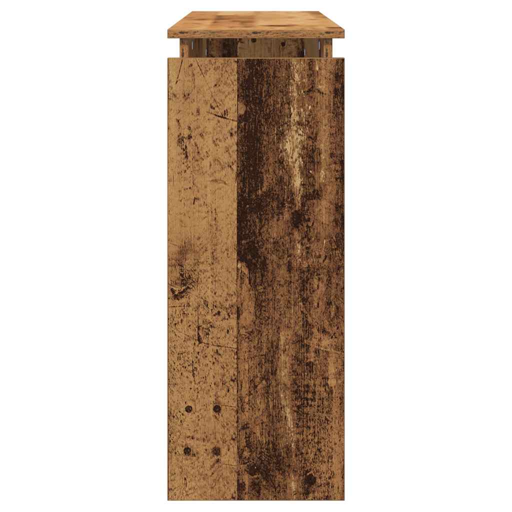 Konsolbord åldrat trä 102x30x80 cm konstruerat trä