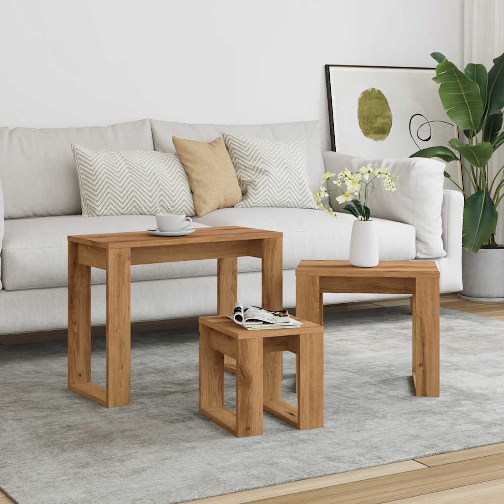 Bordsbo 3 st artisan ek konstruerat trä