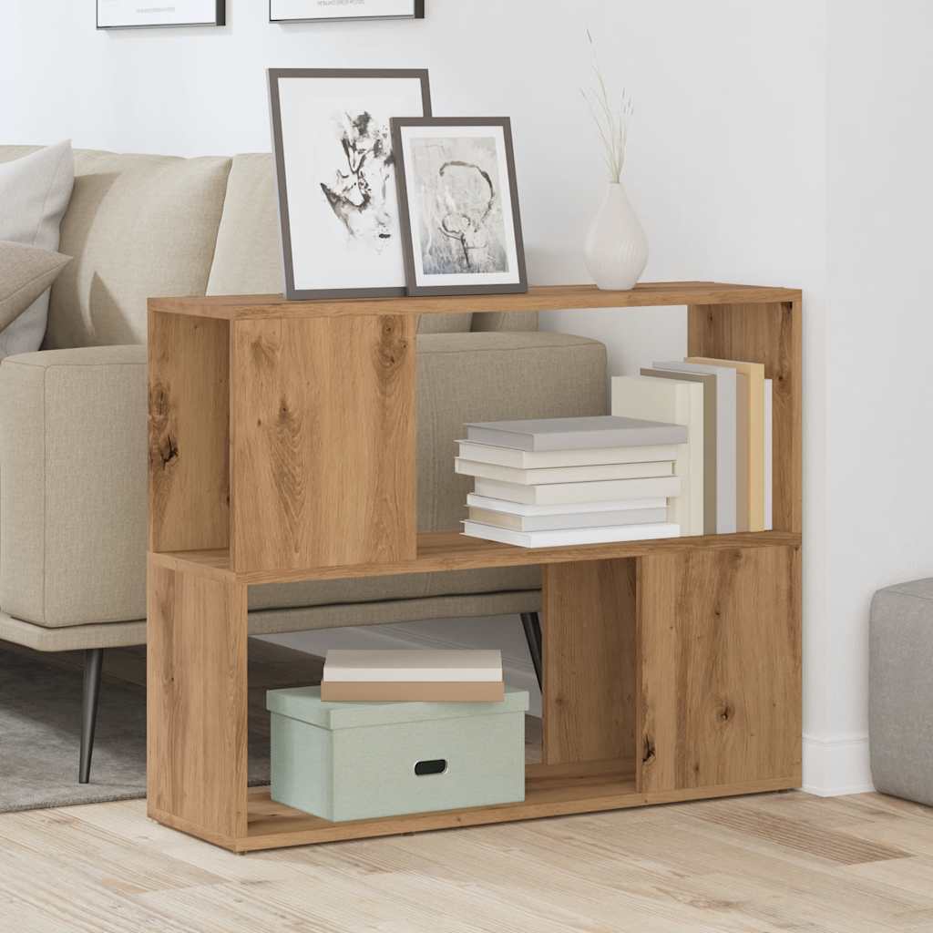 Bokskåp/rumsavdelare hantverksmässig ek 80x24x63 cm