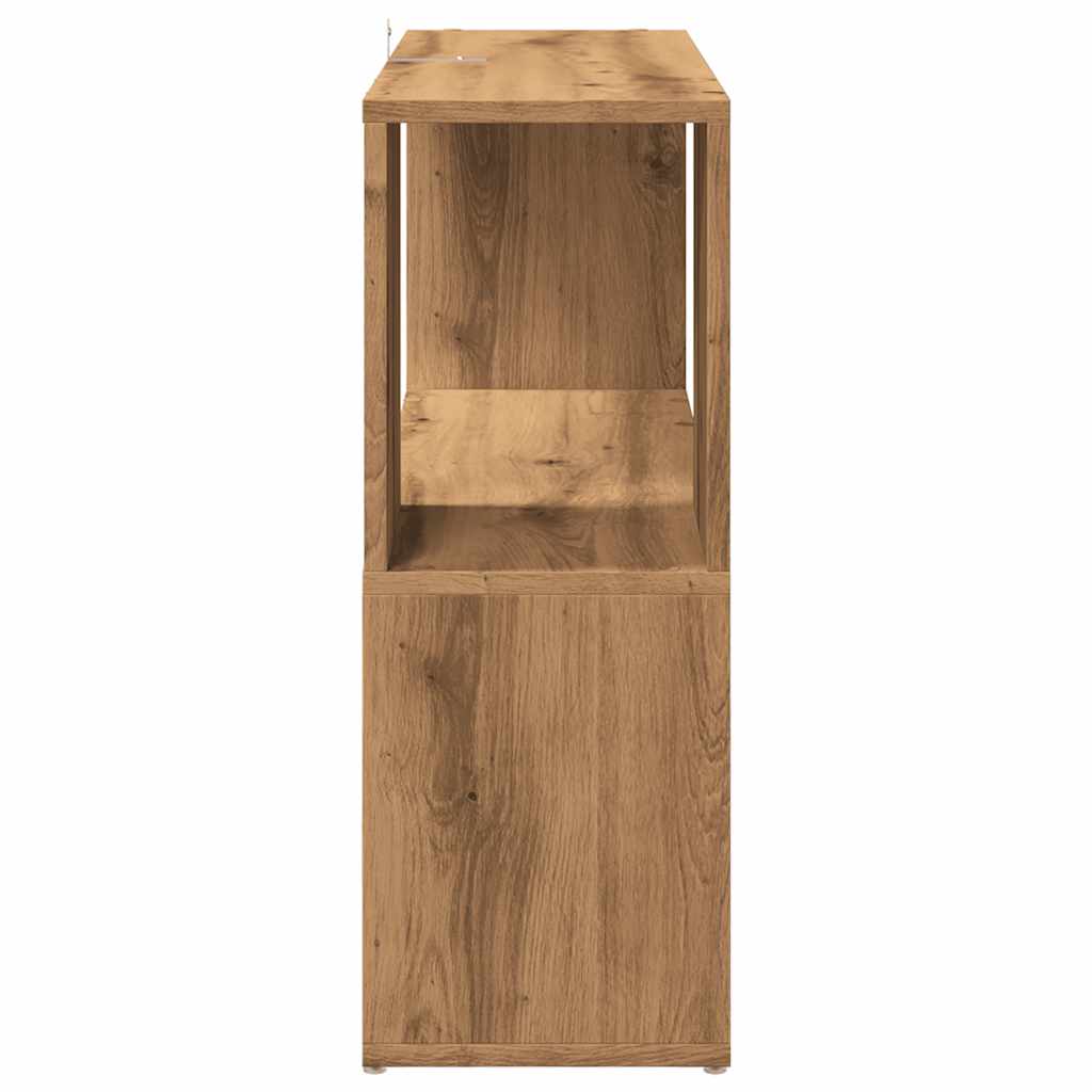 Bokskåp/rumsavdelare hantverksmässig ek 80x24x63 cm