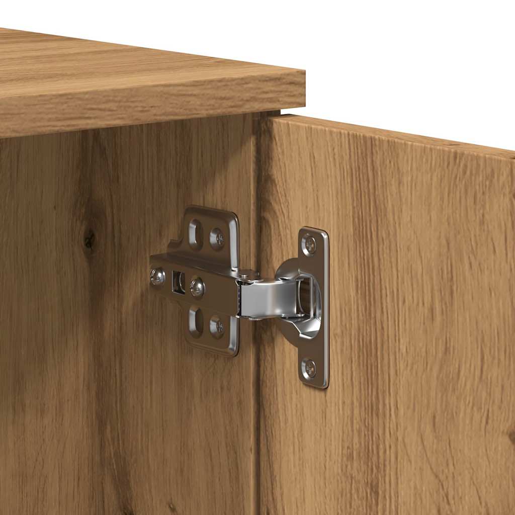 TV-skåp hantverksmässig ek 140x35x40 cm konstruerat trä