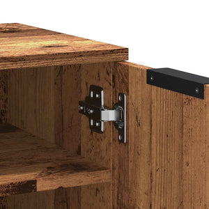 Skoskåp åldrat trä 29,5x35x70 cm konstruerat trä