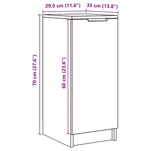 Skoskåp åldrat trä 29,5x35x70 cm konstruerat trä