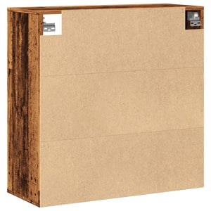 Väggskåp gammalt trä 80x33x80 cm konstruerat trä