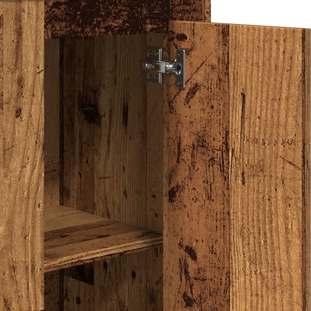 Högskåp åldrat trä 36x35,5x103,5 cm konstruerat trä