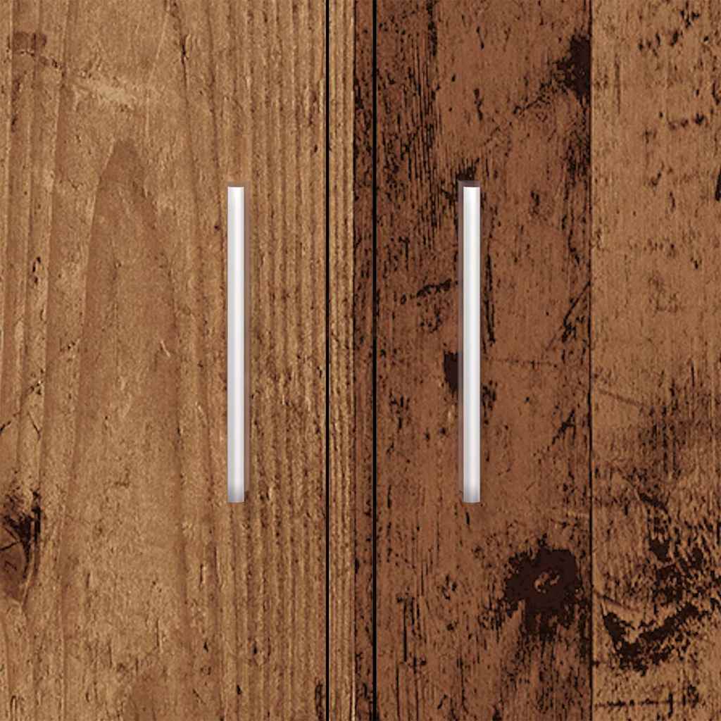 Akvariebänk åldrat trä 81x36x73 cm konstruerat trä