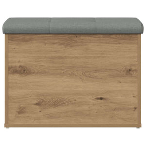 Förvaringsbänk hantverksmässig ek 62x42x45 cm konstruerat trä