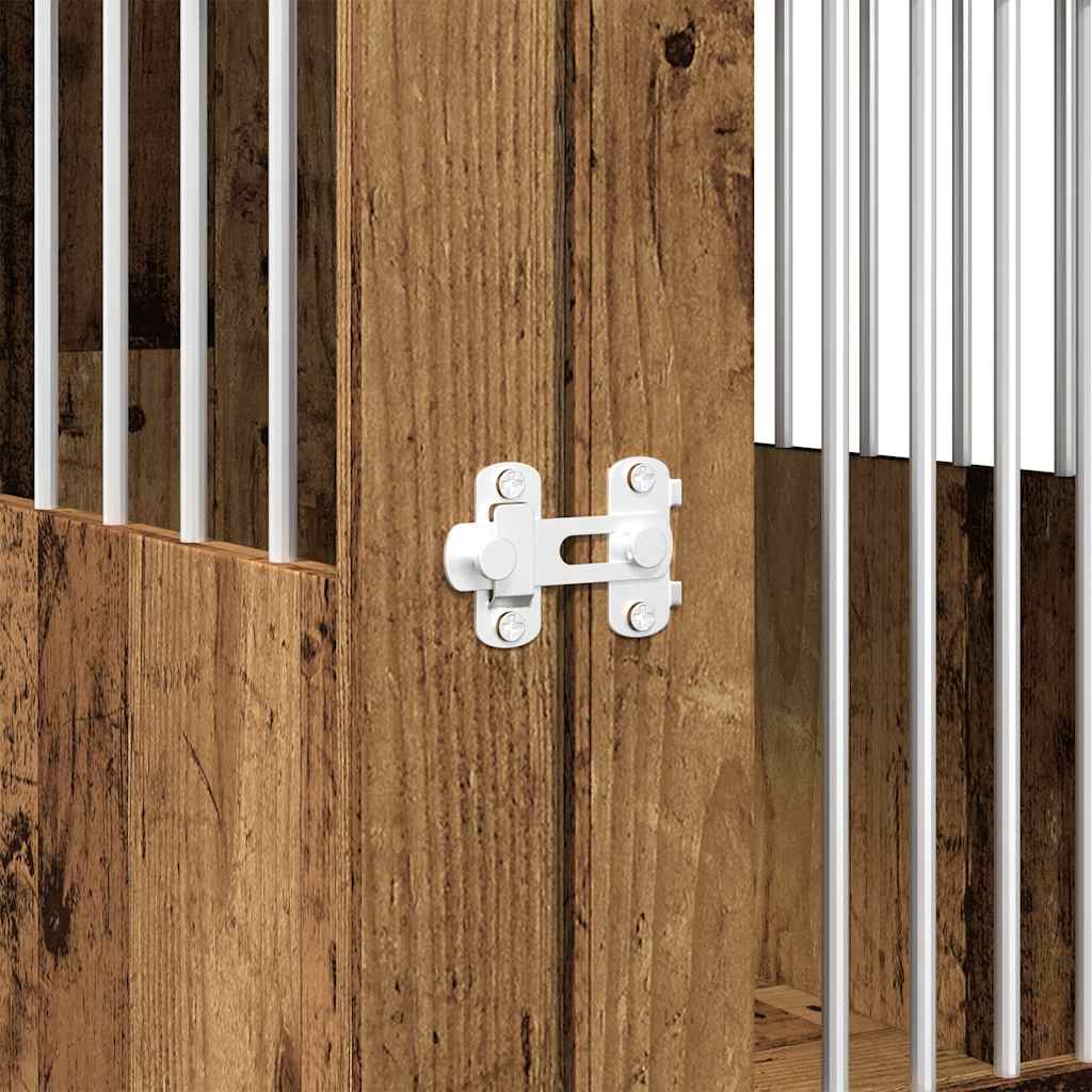 Hundbur åldrat trä 55x80x68 cm konstruerat trä