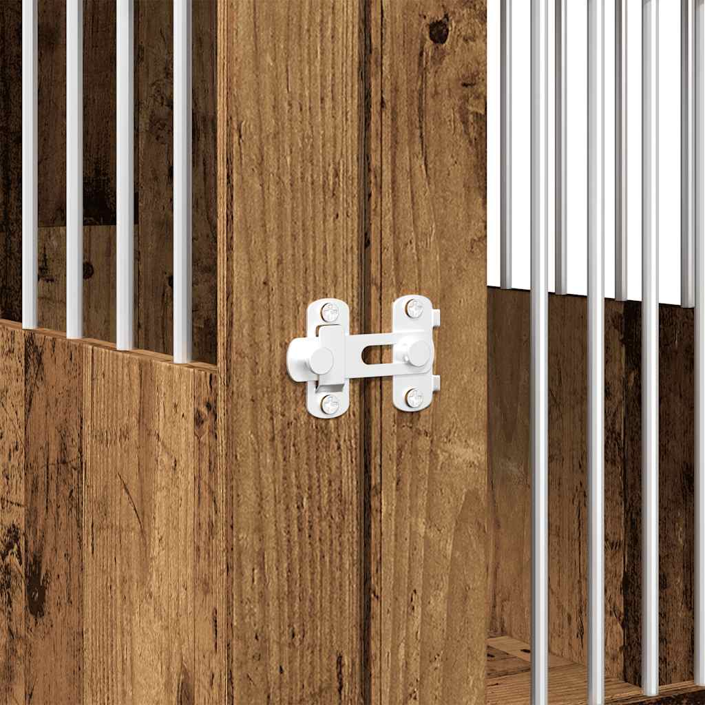 Hundbur åldrat trä 64,5x80x71 cm konstruerat trä