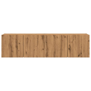 Väggmonterad tv-bänk 2 st ek 80x30x41 cm