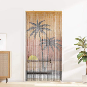 Insektsdörrgardin palmtryck 90x220 cm bambu